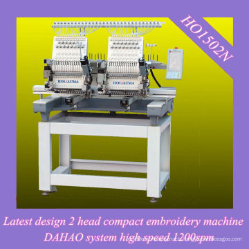 HONG high speed 2 head home using embroidery machine with juki sewing machine function